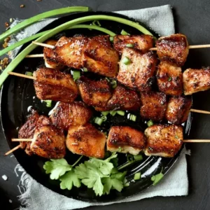brochette porc mariné