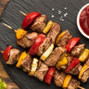 la brochette de boeuf